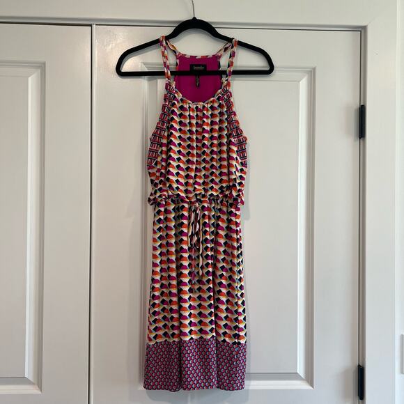 Laundry by Shelly Segal Women's Dress Abstract Print Pink Sleeveless Size M - Picture 1 of 9